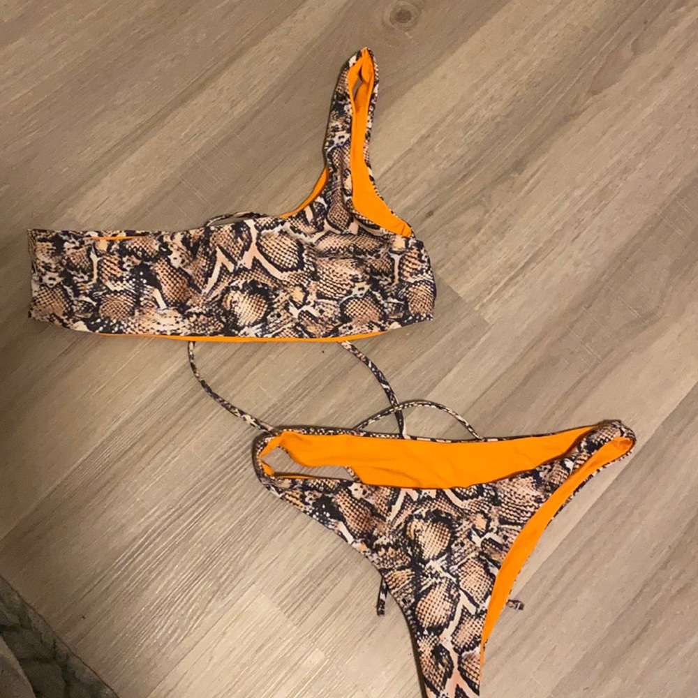 Snake 🐍 skin two piece reversible suit